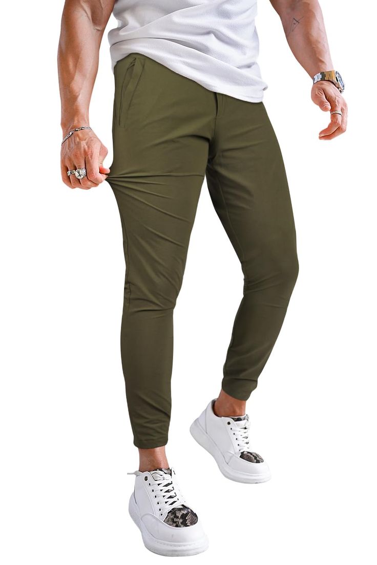 Men's Stretch Golf Joggers – Slim Fit Tapered Pants with Pockets